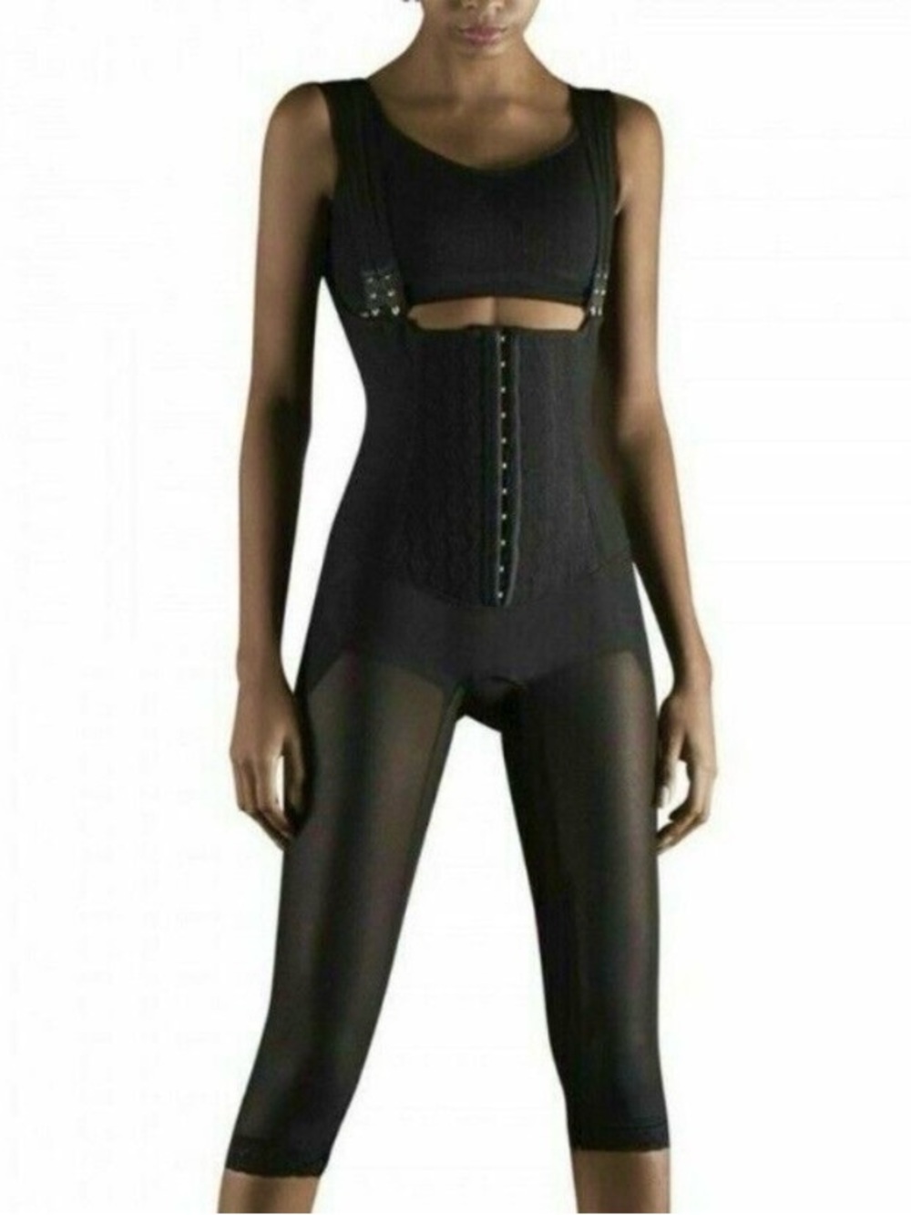 Ardyss Body Magic Long Leg Compression Shaper Size 42 Full Body Shapewear Black